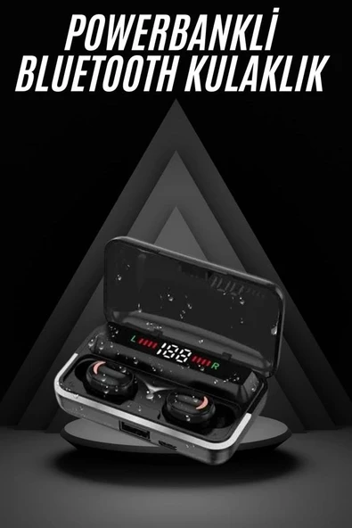 Bluetooth Kulaklık Dijital Şarj Göstergeli Powerbankli Bass Özellikli Kablosuz Kulakiçi 5.1 Mikrofonlu ürün görseli 1