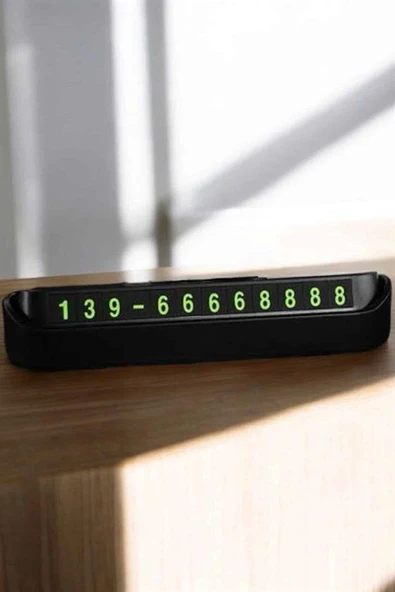 Araç İçi Numaratör Numaralık Torpido Üstü Açılır Kapanır Telefon Numarası Bırakma ürün görseli 1
