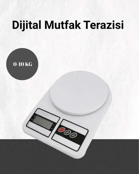 Hassas Ölçüm İçin Dijital Mutfak Tartısı – 10 Kg Kapasiteli ürün görseli 1