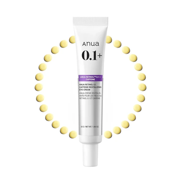 anua retinol 0.1+ caffeine revitalizing eye cream ürün görseli 1
