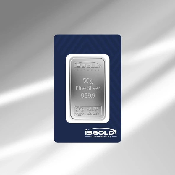 E-Gümüş Işgold 50GR Külçe Gümüş ürün görseli 1