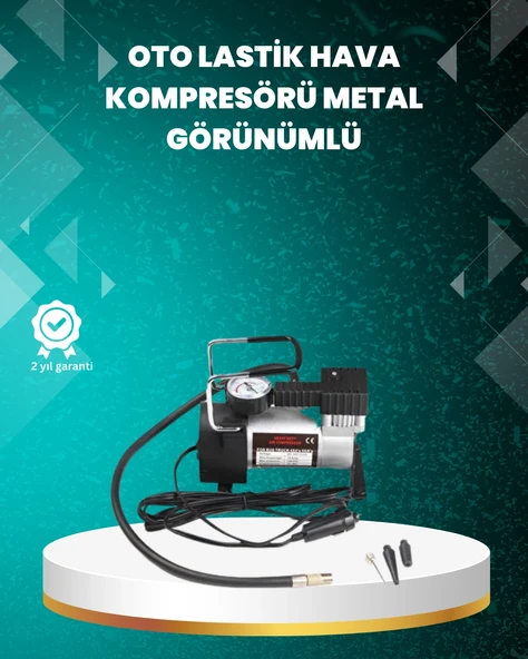Ağır Hizmet Tipi Oto Kompresör 140 Psı Manometreli ürün görseli 1