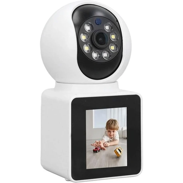 APRONX 4MP Küp 2.4" LCD Ekranlı Wıfı Kablosuz IP Kamera AX-BN120 4G ürün görseli 1