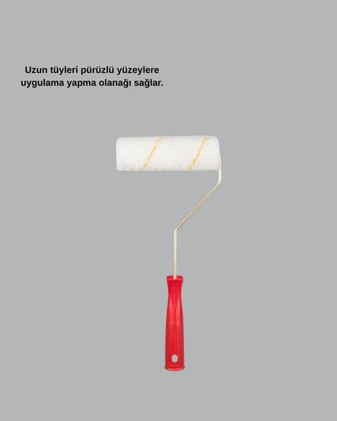 5’li Mini Rulo Boya Seti Duvar Tavan Emülsiyon Uygulama - Resim 5