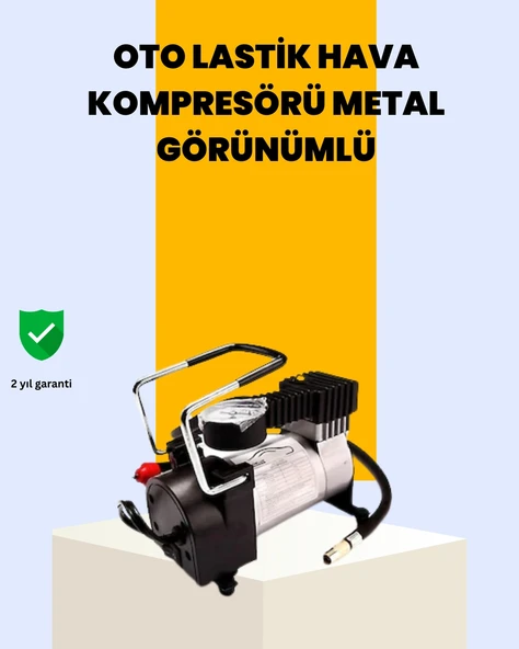 Araç Çakmak Girişli Metal Hava Kompresörü 10a Güçlü Motor ürün görseli 1