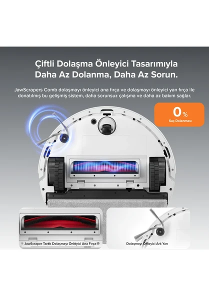 Roborock Q8 Max Pro Beyaz Akıllı Robot Süpürge - Resim 3