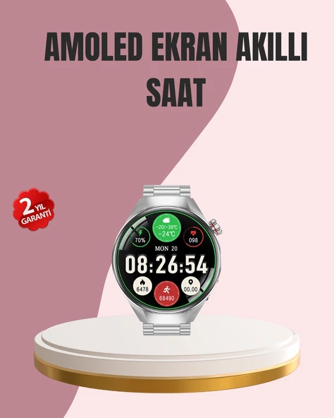 Amoled Akıllı Saat Gelişmiş Sensörlü – Kadın Sağlığı Ve Hatırlatma Özellikli ürün görseli 1