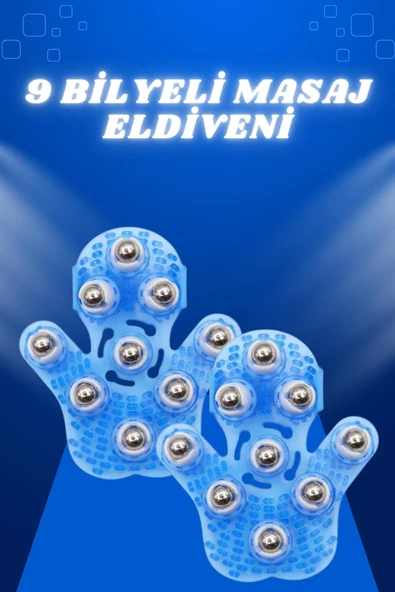 Giyilebiilir Masaj Eldiveni 9 Bilyeli Tüm Vücut Masajına Uygun ürün görseli 1