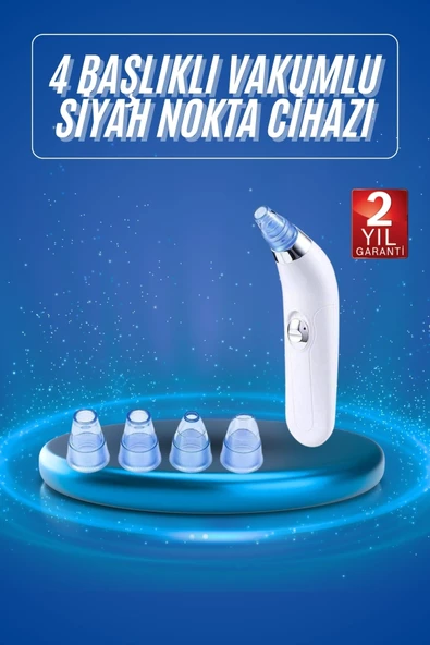 Vakumlu Siyah Nokta Ve Yüz Temizleme Cihazı 4 Başlıklı ürün görseli 1