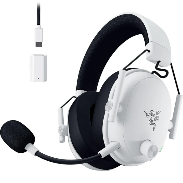 Razer BlackShark V3 - Kablosuz E-Spor Kulaklığı - Triforce 50mm Sürücü - Çıkarılabilir Geniş Bant Mikrofon - THX Uzaysal Ses - Kablosuz 2.4Ghz ve Bluetooth - FPS Profilleri - PC/Mac | Beyaz ürün görseli 1