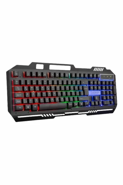 Işıklı  Q Klavye Mouse Seti Siyah   Klavye - Resim 5