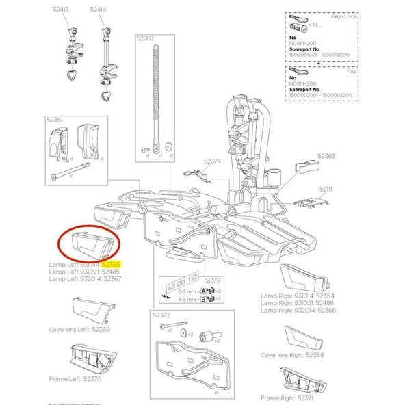 Thule lamba sol EF 931 ürün görseli 1