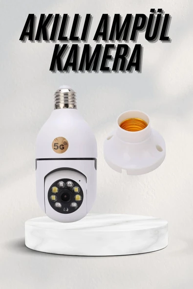 Akıllı Kamera Wifi Kamera Duylu Ampul Görünümlü 360 Derece Dönebilen Ev Kamerası ürün görseli 1