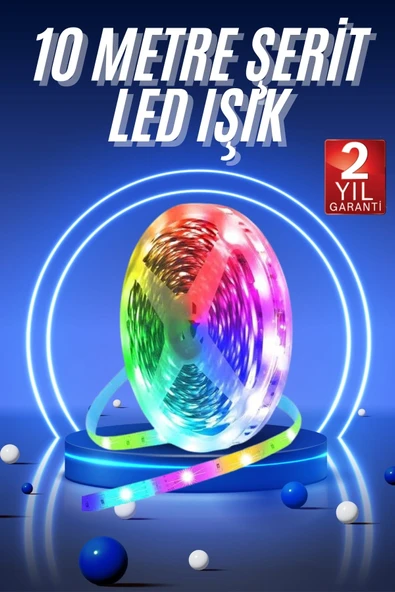 Rgb Neon Şerit Led Lamba 10 Metre İç Mekan Tasarımına Uygun ürün görseli 1