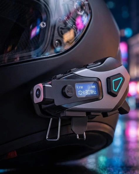 Kask İçi Bluetooth Kulaklık Kamera Özellikli Uzun Pil Ömrü Ve Su Geçirmez ürün görseli 1