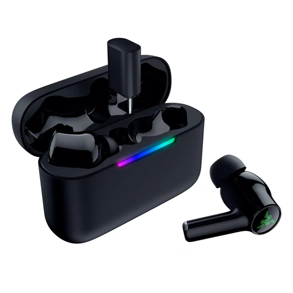 Razer Hammerhead V3 HyperSpeed ​​- Kablosuz Çoklu Platform Oyun Kulaklığı - ANC Aktif Gürültü Engelleme - HyperSpeed ​​Kablosuz ve Bluetooth - 40 Saat Pil - Suya Dayanıklı IPX4 | Siyah ürün görseli 1