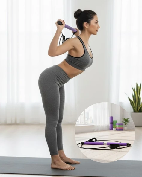 Pilates Bar Direnç Çubuğu Kas Tonlama Ve Esneklik Artırıcı Tasarım ürün görseli 1