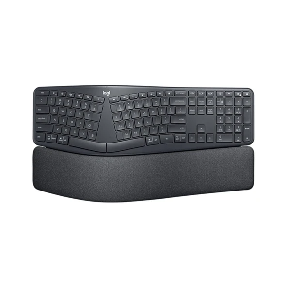 Logitech ERGO K860 - bölünmüş tuş düzenine sahip kablosuz ergonomik klavye, Skand. QWERTY - Gri ürün görseli 1