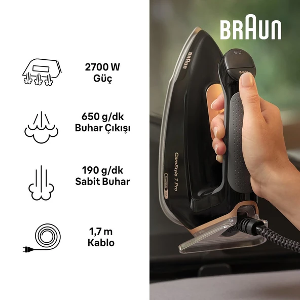 Ütü merkezi BRAUN IS7286BK 8/BAR 2/L - Resim 2