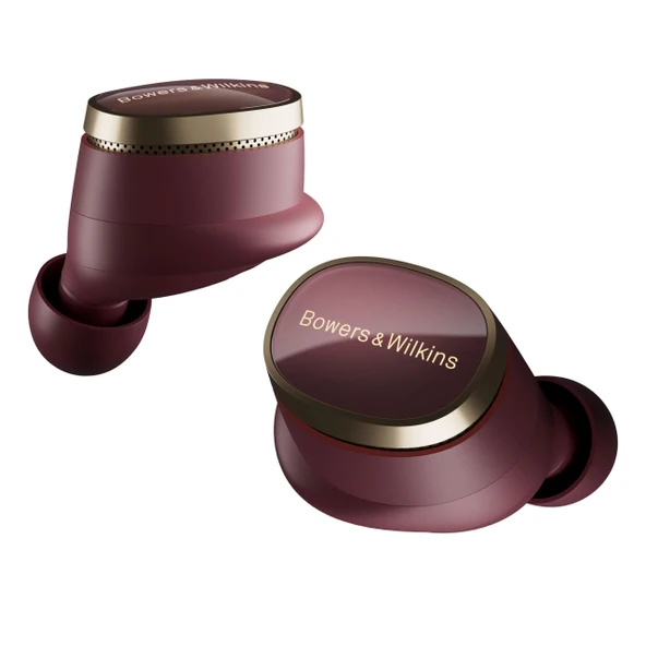 Bowers & Wilkins Pi8 Aktif Gürültü Engelleme Özelliğine Sahip Gerçek Kablosuz Kulaklık, Bluetooth, AptX, Kablosuz Ses Aktarımlı Şarj Kutusu - Koyu Bordo ürün görseli 1