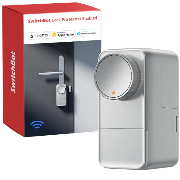 SwitchBot WiFi Akıllı Kilit Pro, Şarj Edilebilir Pil ile, WiFi Üzerinden Madde, Elektronik Kapı Kilidi, Mevcut Kapı Cıvatanıza Hızla Takılır, Apple Home, Alexa, Google Home, IFTTT'yi destekler ürün görseli 1