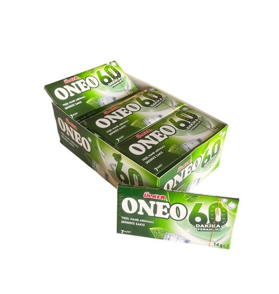 Ülker Oneo Cüzdan 60 dk Yeşil Nane Aromalı Sakız 14 gr 27 Adet ürün görseli 1