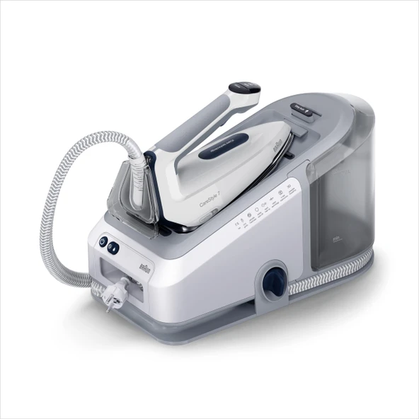 Braun CareStyle 7 IS7262GY, profesyonel buhar jeneratörlü ütü istasyonu, FreeGlide 3D, iMode ve iCare, dikey ütüleme, Ultimate FastClean, çıkarılabilir hazne 2 l, 2700 W, mor ürün görseli 1