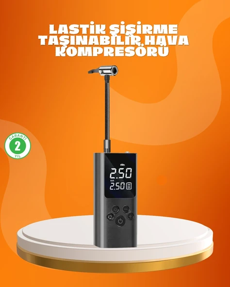 Çoklu Valf Adaptörlü Dijital Hava Pompası ürün görseli 1