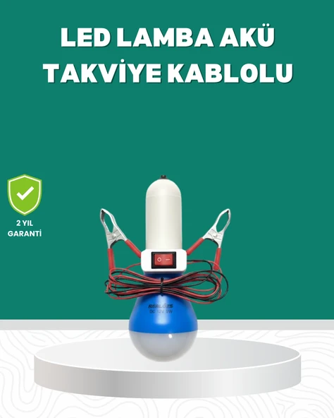 Aküden Çalışan 12v Led Ampul Taşınabilir Kullanım ürün görseli 1