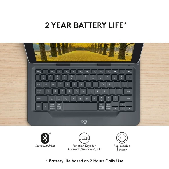 9-10 inç Tabletler için Logitech Universal Folio・(920-008340)・ - Resim 4