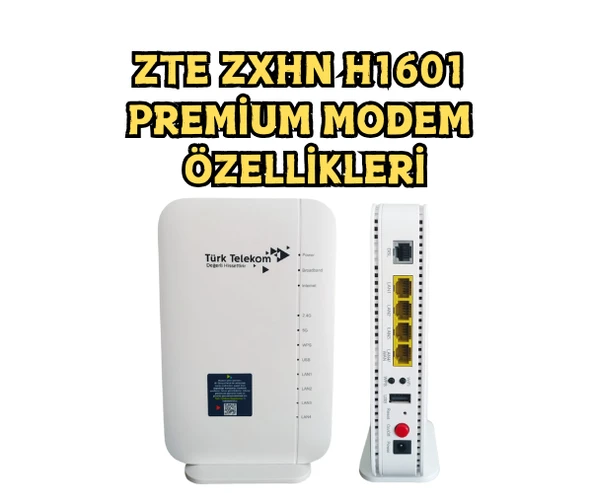 ZTE ZXHN H1601-P Wi-Fi 6 AX3000 Premium VDSL Modem (Kutulu Yenilenmiş) ürün görseli 1