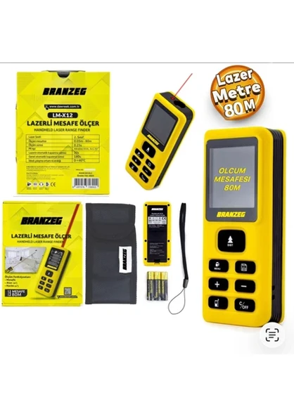 Branzeg Lazer Metre Ölçüm Mesafesi 80M Sesli Anlatım ürün görseli 1