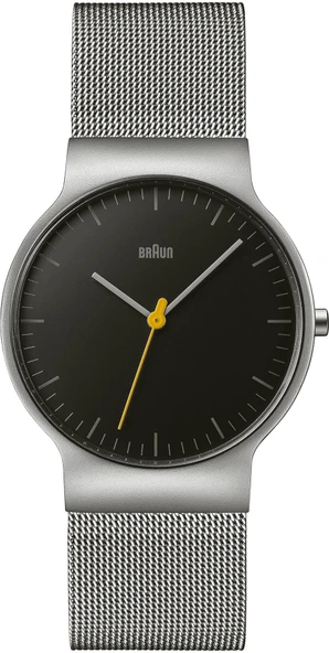 Braun Erkek İnce 3 İbreli Analog Quartz Saat, Siyah Kadran ve Çelik Milanese Örgü Kayış, 38 mm Paslanmaz Çelik Kasa, Model BN0211BKSLMHG. ürün görseli 1