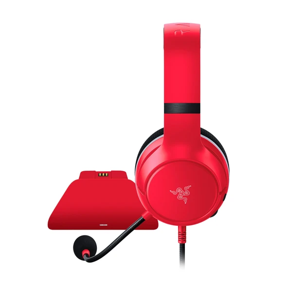 Xbox için Razer Essential Duo Paketi - Xbox Kumandası için Kablolu Kulaklık ve Hızlı Şarj Cihazı (Xbox için Kaira X, TriForce 50mm Sürücü, HyperClear Kardioid Mikrofon) Kırmızı ürün görseli 1