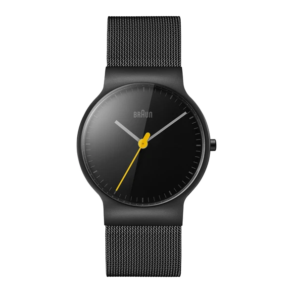 Braun Bayanlar İnce 3 İbreli Analog Kuvars Saat, Siyah Kadran ve Siyah Milanese Örgü Kayış, 32 mm Siyah Paslanmaz Çelik Kasa, Model BN0211BKMHL. ürün görseli 1