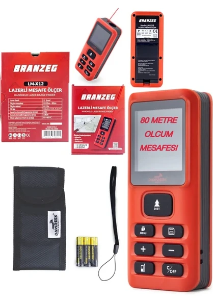 Branzeg Lazer Metre Ölçüm Mesafesi 80M Sesli Anlatım ürün görseli 1
