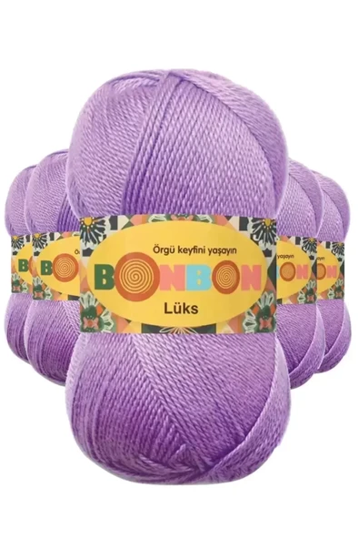 5 Adet Lüks Patik İpi Yünü Lila 98275 - bonbon mudanis ürün görseli 1