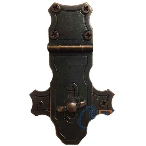 Dekoratif Anahtarlı Sandık Askısı - 40x65mm, Oksit, 1 Adet ürün görseli 1