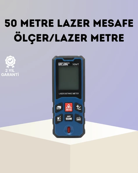 Lazer Metre 50 Mt Hassas Ve Hızlı Ölçüm Özellikli ürün görseli 1