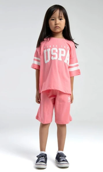 U.S. Polo Bermuda Takım US2091-G Neon Pembe ürün görseli 1