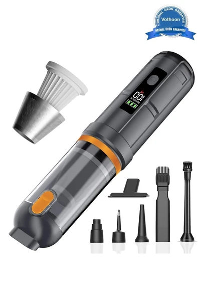 Araç Süpürgesi Şarjlı 120w 20.000pa Göstergeli Yeni Nesil Metal Filtre Extra Vakum Ve Üfleme ürün görseli 1