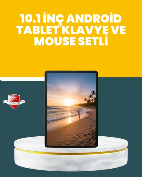 10.1 İnç Ips Ekranlı Android Tablet Bilgisayar Seti ürün görseli 1