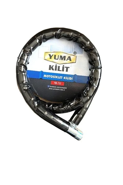 Yuma Ym-752 Motorsiklet Kilidi Anahtarlı Körüklü Siyah ( Boy : 120cm-çap : 22mm ) ürün görseli 1