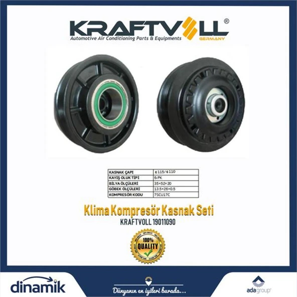 Vag Klima Kompresor Kasnak Seti Audı/vw 6pk Zexel - Kraftvoll 19011090 ürün görseli 1