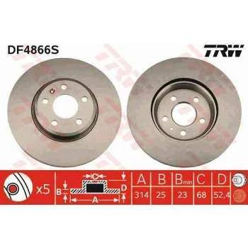 Vw Fren Diski Ön - 36232 / Ddf1663c - Trw Df4866s ürün görseli 1