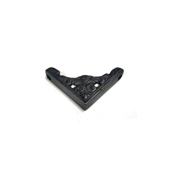 Antika Tarz Dekoratif Pirinç Köşe Süsü - 58x58 Mm, Oksit ürün görseli 1