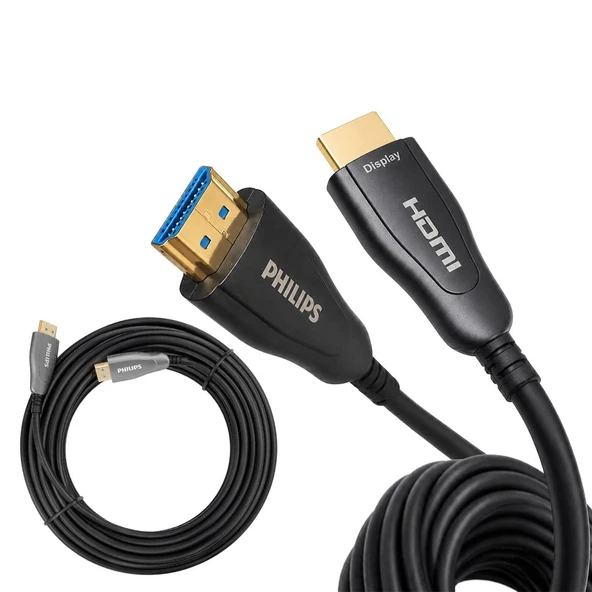 Philips SWR3019W/93 40 Metre 4K 60Hz AOC Fiber Optik HDMI Kablo Çinko Alaşım Gövde ürün görseli 1