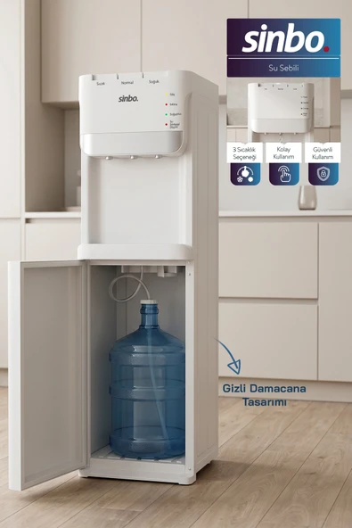 Sinbo SWD-6204 Gizli Damacanalı Beyaz Su Sebili ürün görseli 1