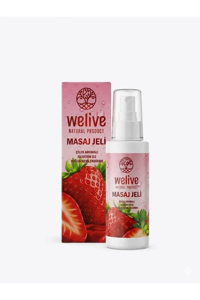 Welive ÇİLEK AROMALI MASAJ JELİ 100 ML ürün görseli 1