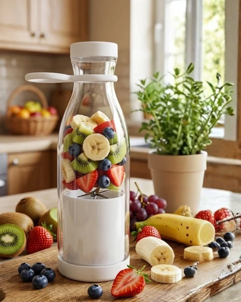 Usb Şarjlı Mini Blender Taşınabilir Smoothie Yapıcı 380 Ml Pratik Kullanım ürün görseli 1